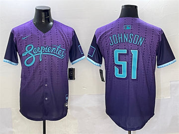 Randy Johnson Arizona Diamondbacks purple City Connect jersey