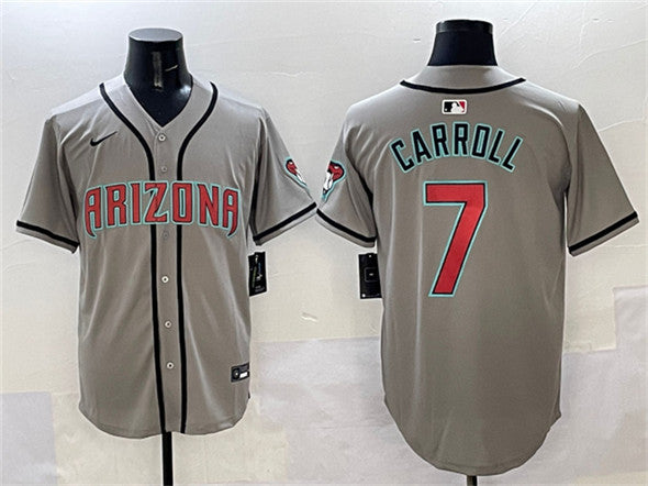 Corbin Carroll Arizona Diamondbacks gray jersey