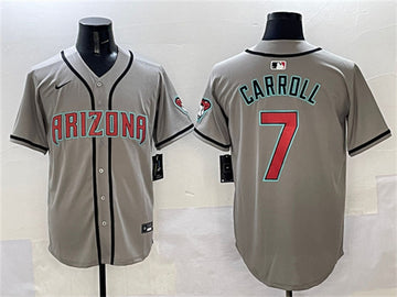 Corbin Carroll Arizona Diamondbacks gray jersey