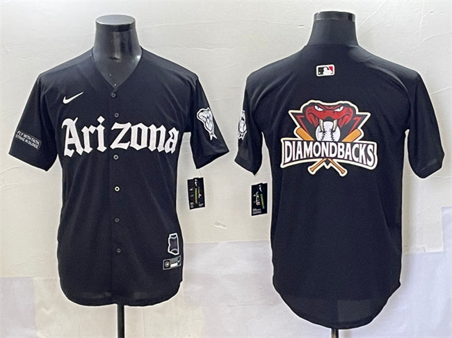 Team Big Logo Arizona Diamondbacks black jersey