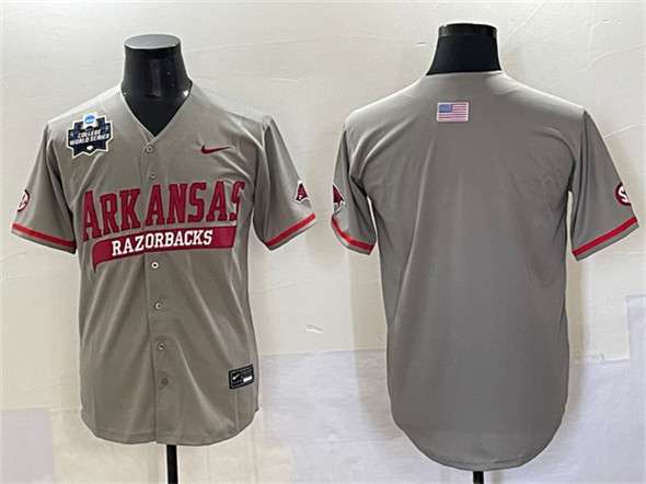 Custom Arkansas Razorbacks gray jersey