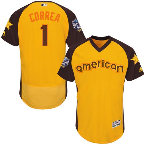 Carlos Correa Houston Astros gold All-Star jersey