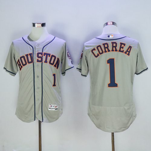 Carlos Correa Houston Astros grey Authentic jersey