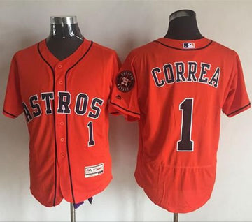 Carlos Correa Houston Astros orange Authentic jersey