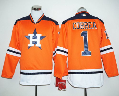 Carlos Correa Houston Astros orange jersey