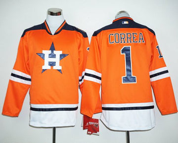 Carlos Correa Houston Astros orange jersey