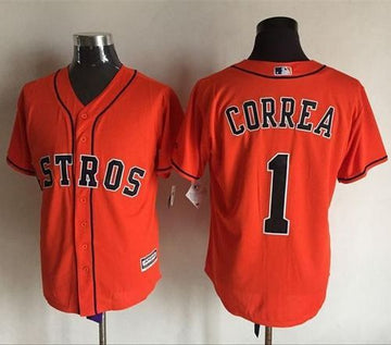 Carlos Correa Houston Astros orange jersey