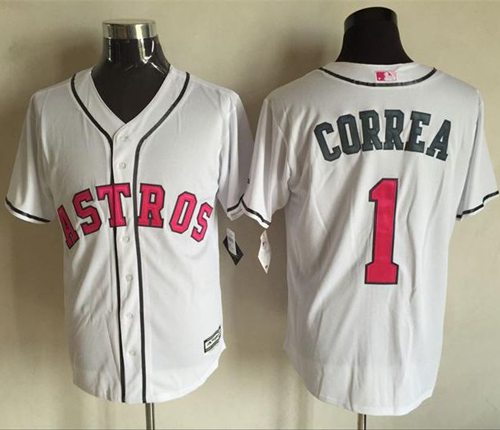 Carlos Correa Houston Astros white jersey