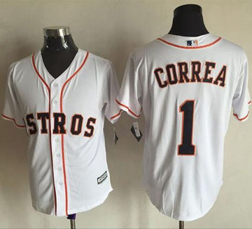 Carlos Correa Houston Astros white jersey