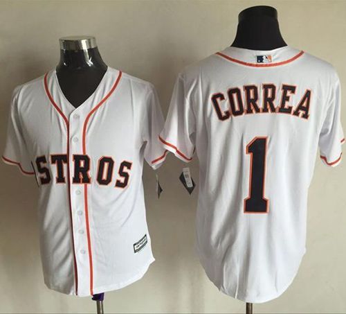 Carlos Correa Houston Astros white jersey