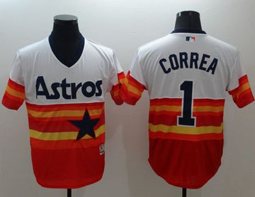 Carlos Correa Houston Astros white-orange Authentic jersey