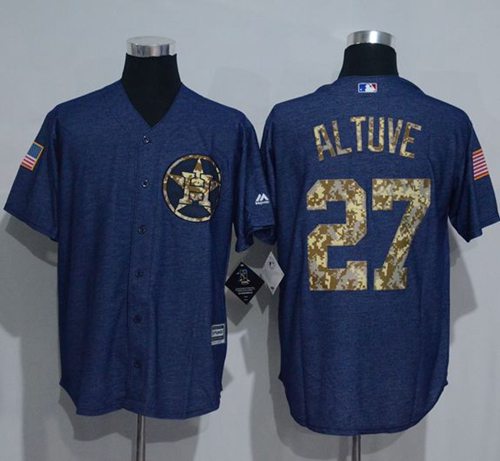 Jose Altuve Denim Houston Astros blue Salute To Service jersey