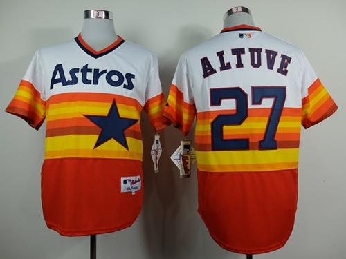 Jose Altuve Houston Astros white-orange jersey