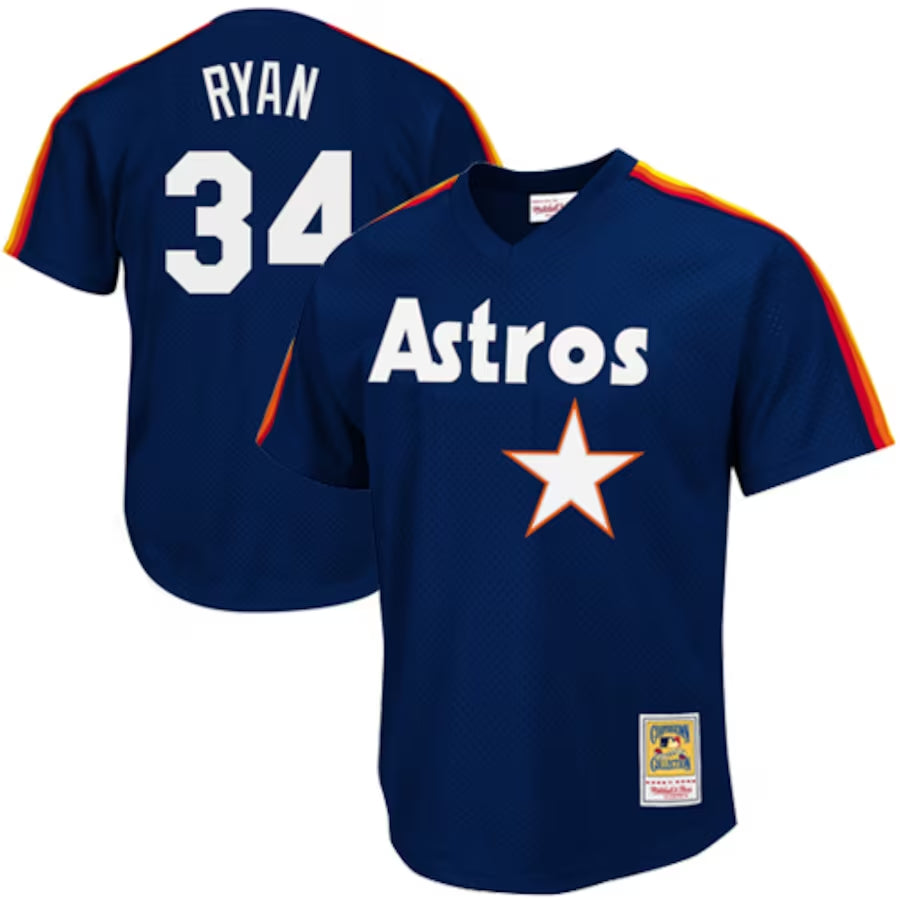 Nolan Ryan Houston Astros navy Cooperstown jersey