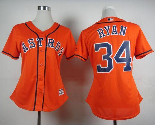 Nolan Ryan Houston Astros orange Alternate jersey