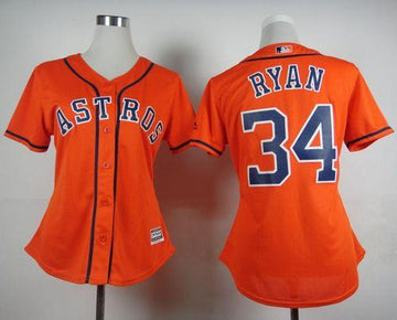 Nolan Ryan Houston Astros orange Alternate jersey
