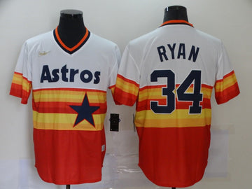 Nolan Ryan Houston Astros white-orange jersey