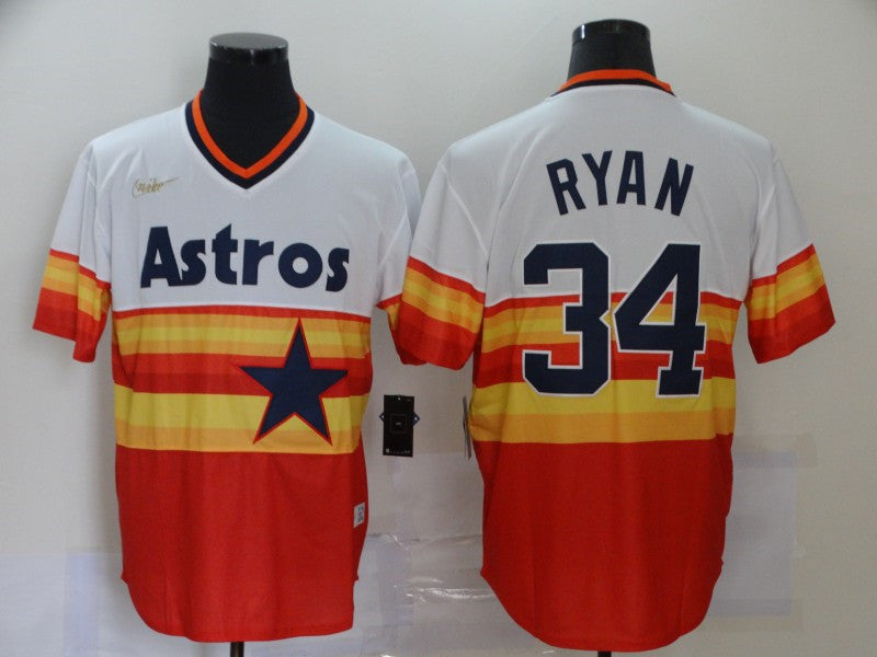 Nolan Ryan Houston Astros white-orange jersey
