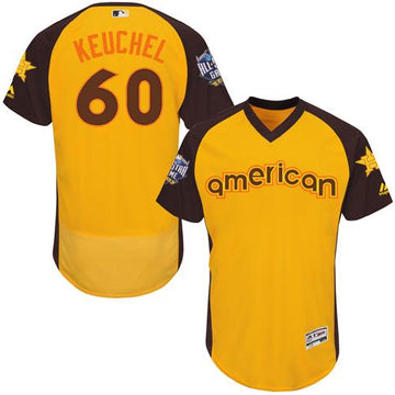 Dallas Keuchel Houston Astros gold All-Star jersey