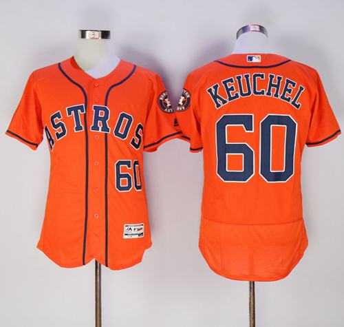 Dallas Keuchel Houston Astros orange Authentic jersey