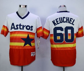 Dallas Keuchel Houston Astros white-orange jersey