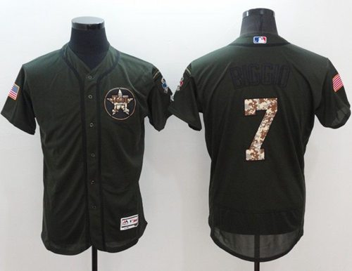Craig Biggio Houston Astros green Salute To Service jersey