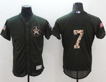 Craig Biggio Houston Astros green Salute To Service jersey