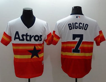 Craig Biggio Houston Astros white-orange Authentic jersey