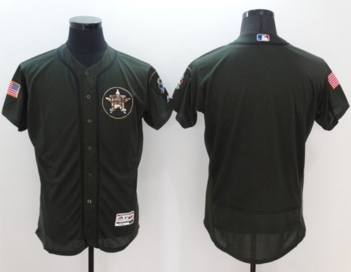 Custom Houston Astros green Salute To Service jersey