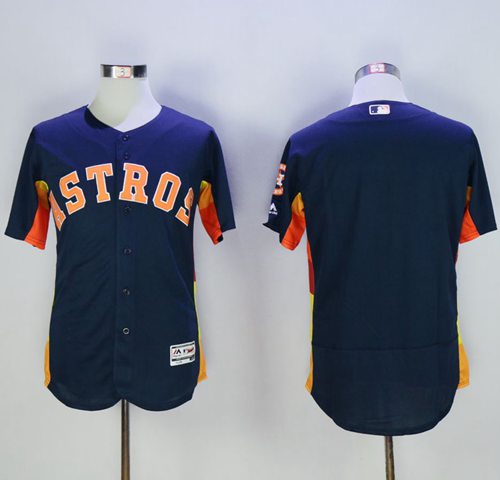 Custom Houston Astros navy Authentic jersey
