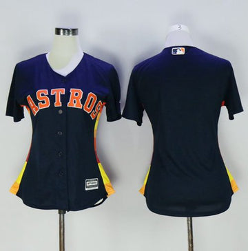 Custom Houston Astros navy Alternate jersey