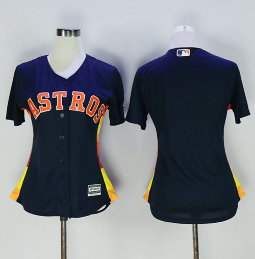 Custom Houston Astros navy Alternate jersey