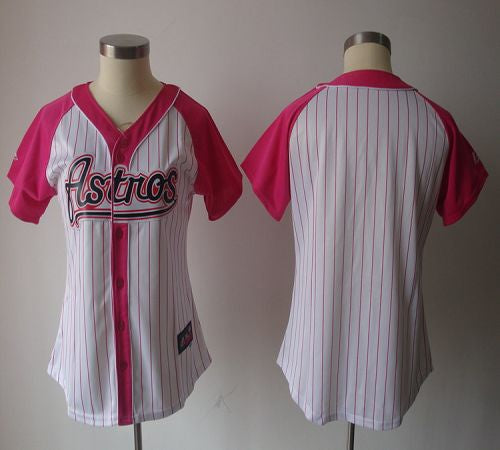 Custom Houston Astros white-pink Fashion jersey