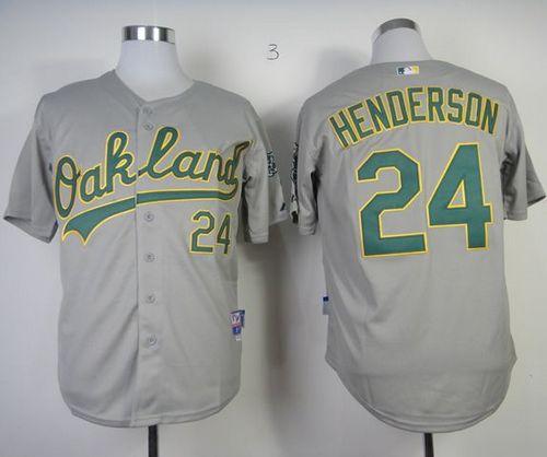 Rickey Henderson Oakland Athletics gray jersey