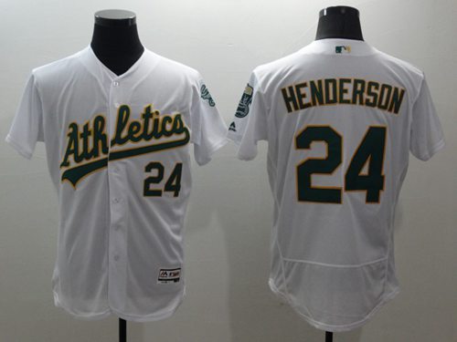 Rickey Henderson Oakland Athletics white Authentic jersey