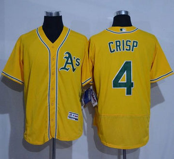 Coco Crisp Oakland Athletics gold Authentic jersey