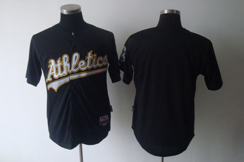Custom Oakland Athletics black jersey