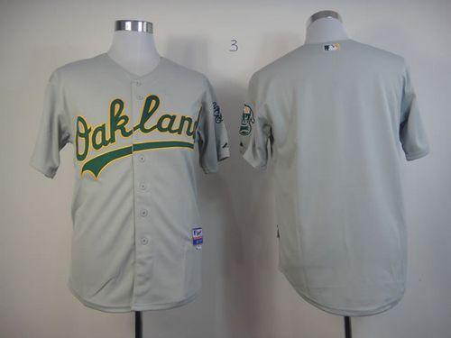 Custom Oakland Athletics grey jersey