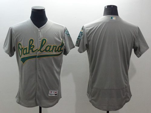 Custom Oakland Athletics grey Authentic jersey