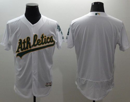 Custom Oakland Athletics white Authentic jersey