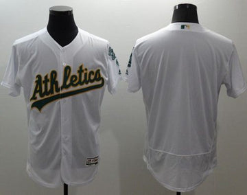 Custom Oakland Athletics white Authentic jersey