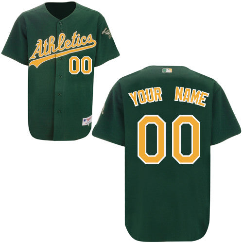 Custom Oakland Athletics green Authentic jersey
