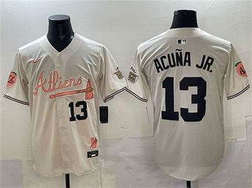 Ronald Acuna Jr Atlanta Braves cream jersey