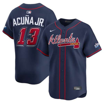 Ronald Acuna Jr Atlanta Braves navy Alternate jersey