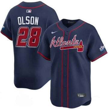 Matt Olson Atlanta Braves navy Alternate jersey