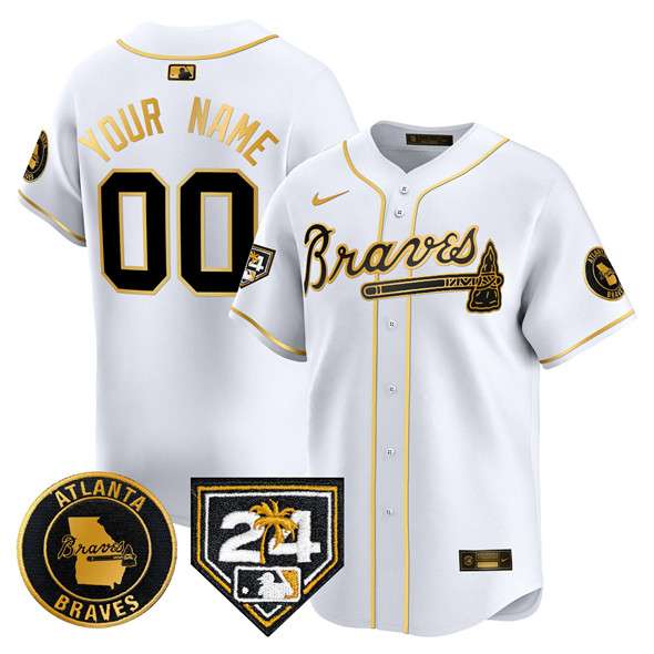 Custom Atlanta Braves white jersey