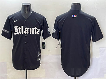 Custom Atlanta Braves black jersey
