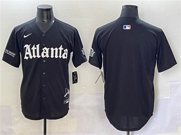 Custom Atlanta Braves black jersey