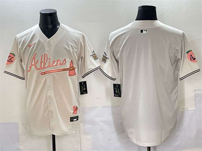 Custom Atlanta Braves cream jersey