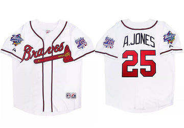 Custom Atlanta Braves white Home jersey